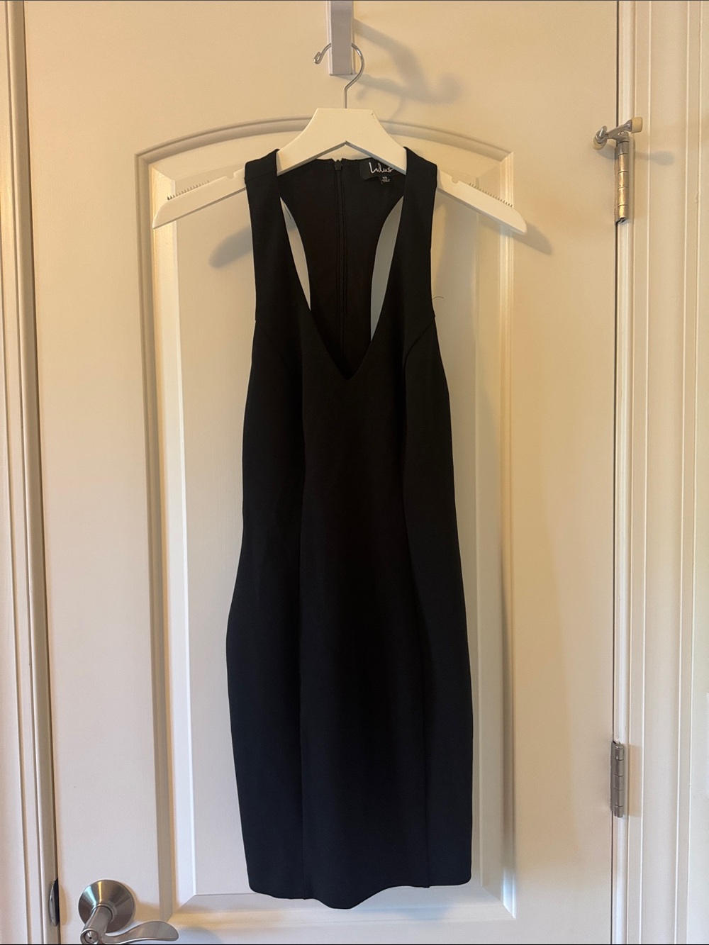 Lulu's Black V-Neck Sleeveless Mini Dress